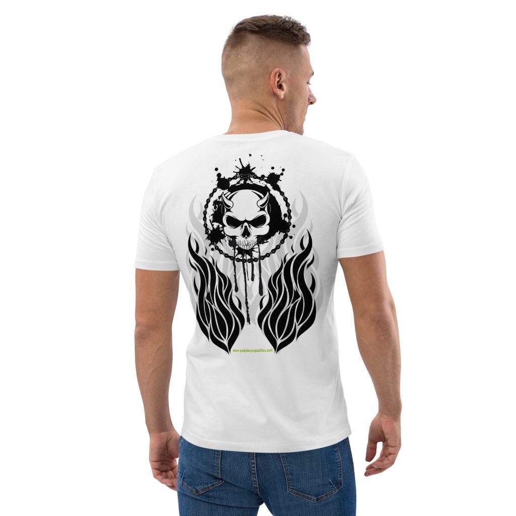 Camiseta para ciclistas Hellbiker blanca