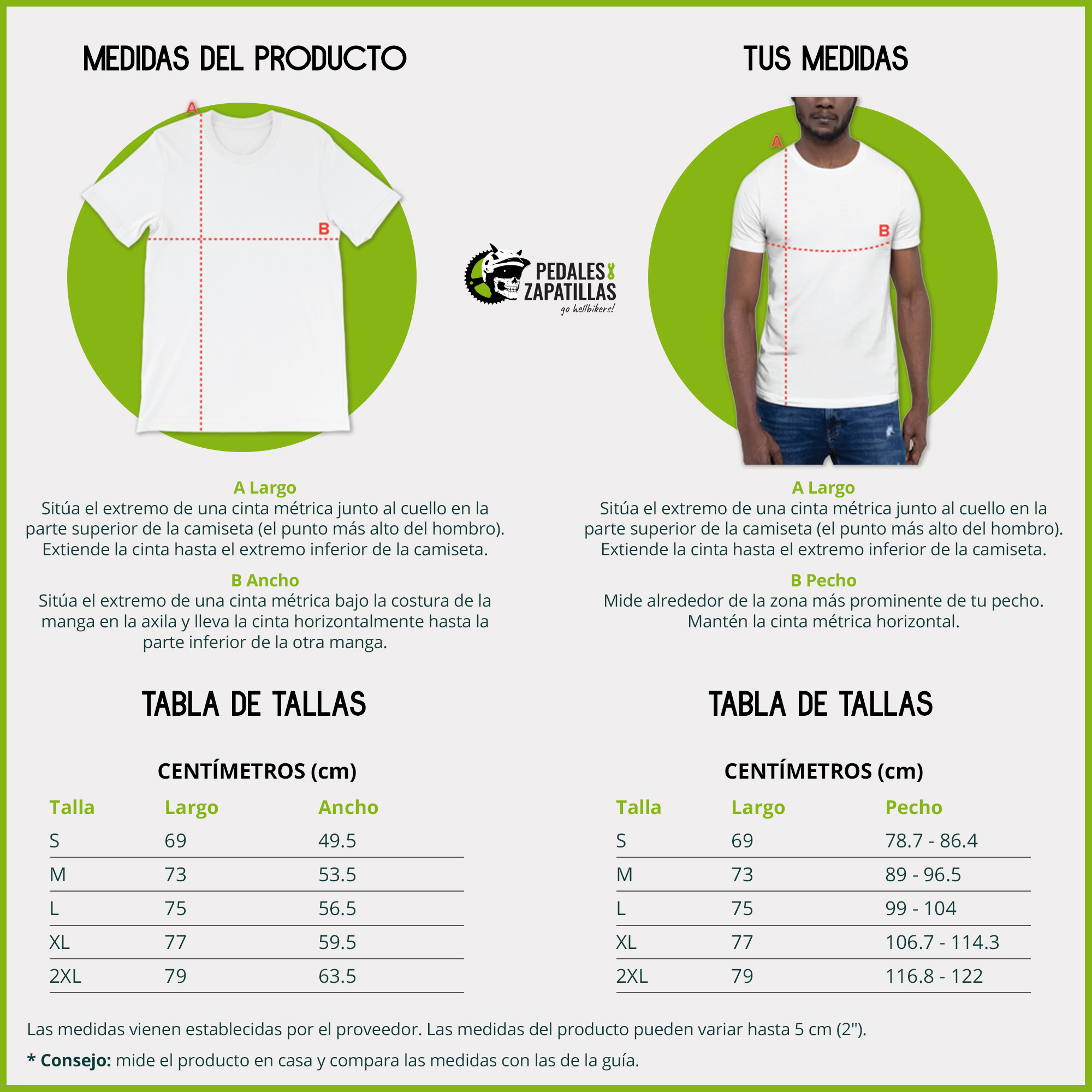 Camisetas 100% algodón orgánico tallas